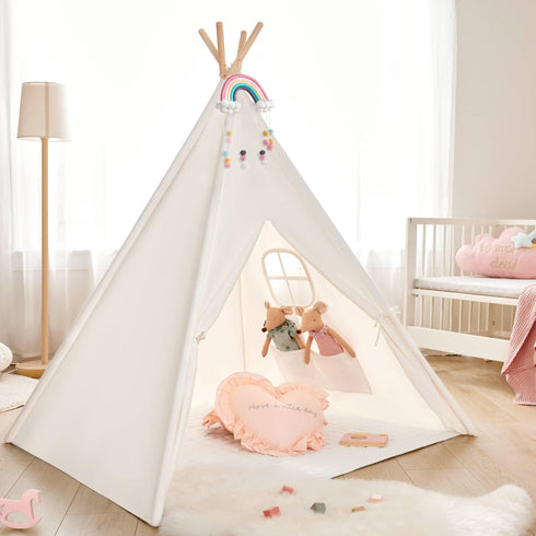 tiny-land®-teepee-for-kids-with-mat--Sophia's Style--6